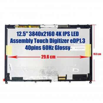 Laptop Touch Screen 12.5" Lcd Touch Screen Assembly Display  LED LCD Screen SHARP LQ125M1JW33 JW33A 3840x2160 EDP 40PIN IPS P000662740 P25w-C toshiba radius 12 p20w-c-103  ( SKU.1-SCR0092 )