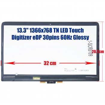 Laptop Screen Touch Screen Display for HP Spectre X360 HP Pavilion X360 13-s021, 13-S100, 13-s000 13.3 "LCD Touch Screen Assembly LP133WH2 (SP) (B2) LP133WH2 (SP)(B2)  13-s020nr  13-s128nr ( SKU.1-SCR0109 )