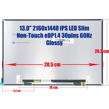 Laptop Screen Display for Huawei MateBook 13 Innolux Panel Model P130ZFA-BA1 2160x1440 275x183mm 13 inch IPS glossy (Ref. 1-SCR0111)