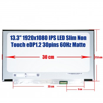 Laptop Screen Monitor InnoLux N133HCE-EAA REV.C1 13.3" Led Lcd 30 pins eDp Connector matte ( SKU.1-SCR0117 )