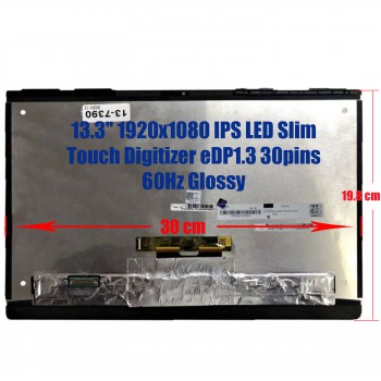 Laptop Screen LCD SCREEN - DIGITIZER N133HCE-G52 13.3'' For Dell 13 7390 DP/N 00DDJ0 LCD IPS 30 Pins FHD 1920X1080 Matte Panel Replacement CN-00DDJ0 (Code 1-SCR0131)