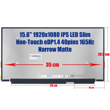 Laptop Screen NV156FHM-NY0 V8.0 NV156FHM-NY8 V8.0 KL.1560E.037 5D11B36353 15.6" FHD Screen 1920x1080 40pin 165Hz no brackets slim OEM ( SKU.1-SCR0153 )