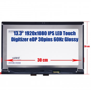 Laptop Monitor FHD 1920x1080 IPS LCD Touch Digitizer Screen 13.3 inch 30pin HP Envy X360 13-ag Series 13-ag0020au 13-ag0021au LCD NV133FHM-N43 V8.3 (Ref. 1-SCR0167)