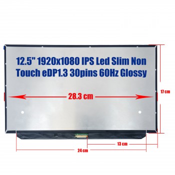 Laptop Monitor 12.5'' 1920x1080 WXGA LED 30pin EDP Slim Laptop Screen Monitor ( Ref.1-SCR0175 )