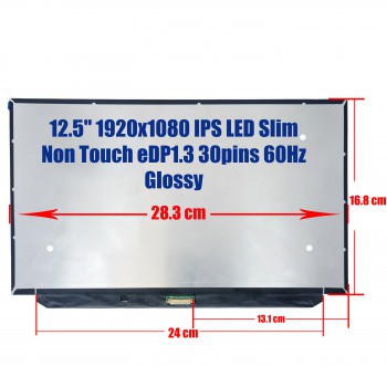 Laptop Monitor 12.5'' 1920x1080 WXGA LED 30pin EDP Slim Laptop Screen Monitor ( Ref.1-SCR0175 )