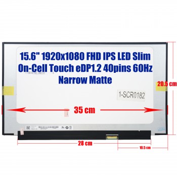 Laptop Screen B156HAK02.0 HW6A HW5A  5D10R60839 5D10R59145 15.6" On-Cell Touch 40 pins Narrow  1920x1080 FHD,IPS,  OEM( SKU.1-SCR0182 )
