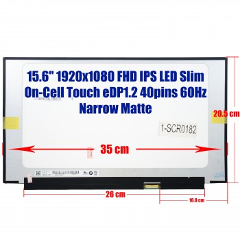 Laptop Screen B156HAK02.0 HW6A HW5A  5D10R60839 5D10R59145 15.6" On-Cell Touch 40 pins Narrow  1920x1080 FHD,IPS,  OEM( SKU.1-SCR0182 )