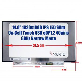 Laptop Screen N140HCN-EA1 REV.C4 N140HCN-EA1 REV CA SD10Z34926 5D10V82392 N140HCN-EA1 14.0" 40pins narrow On-Cell touch 1920x1080 FHD,IPS, OEM( SKU.1-SCR0185 )