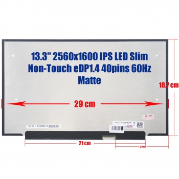 Laptop Monitor - Screen monitor for LP133WQ1-SPD2 13.3'' 2560x1600 LED LCD Narrow 40pin (Ref. 1-SCR0191)