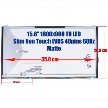 Laptop Monitor - Screen monitor for Toshiba TECRA R850 R950 LTN156KT03-501 15.6'' 1600x900 HD+ TN LED Non Touch 45% NTSC LVDS 40pins 60Hz Matte ( Ref.1-SCR0195 )