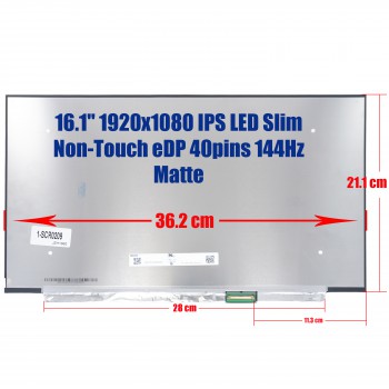 Laptop Monitor - Screen monitor for N161HCA-GA1 N161HCA GA1 (Code 1-SCR0209)