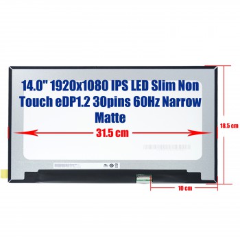 Laptop Screen - Screen monitor for Dell Latitude 5420 7420 D5MVF 0D5MVF B140HAN07.1 14