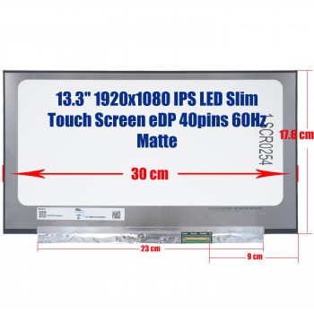 Laptop Monitor - Screen monitor for HP Elitebook 830 G6 N133HCN-EA1 13.3'' 1920x1080 FHD AAS 47% NTSC LED Slim eDP 40 pins 60Hz Matte ( Ref.1-SCR0254 )