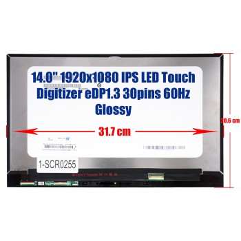Laptop Monitor - Screen monitor for Lenovo YOGA 910-13IKB 80VF007TUS 5D10M35047 B139HAN03.2 Touch Digitizer 14.0'' 1920x1080 FHD IPS LED eDP1.3 30pins 60Hz Glossy ( Ref.1-SCR0255 )
