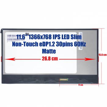 Laptop Monitor - Screen monitor for Asus Transformer Book Flip TP200 TP200S M116NWWR4 R1 LP116WH7(SP)(C1) 11.6