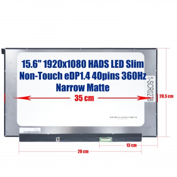 Laptop Monitor - Screen monitor for Acer Nitro AN515-45 NE156FHM-NZ3 15.6'' 1920x1080 FHD HADS 100% sRGB LED Slim Non Touch eDP1.4 40pins 360Hz Narrow Matte ( Ref.1-SCR0278 )