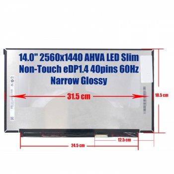 Laptop Screen - Screen monitor for Lenovo ThinkPad X1 Carbon 6th Gen B140QAN02.0 00NY679 14.0