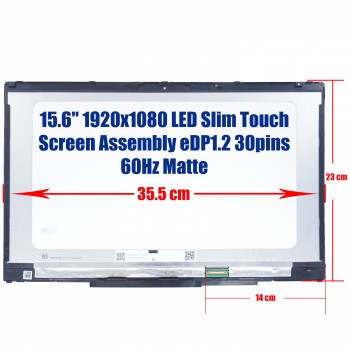 Laptop Monitor - Screen monitor for HP Pavilion X360 15-CR0035NR 15-CR0009CA 15-CR0002LA 15-CR0003LA 15-CR0004LA N156HGA-EA3 Rev.B1 15.6