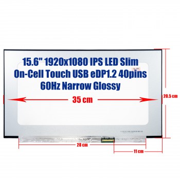 Laptop Screen LP156WFD(SP)(L1) L25333-001 NV156FHM-T01 NV156FHM-T01 V8.0 15.6" On-Cell Touch 40 pins, 1920x1080 FHD,IPS, ( SKU.1-SCR0289 )