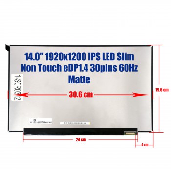 Laptop Monitor - Screen monitor for TUXEDO InfinityBook Pro14 Linux NE140WUM-N63 V8.0 14.0'' 1920x1200 WUXGA IPS LED Slim Non Touch 95% sRGB eDP1.4 30pins 60Hz Matte ( Ref.1-SCR0312 )