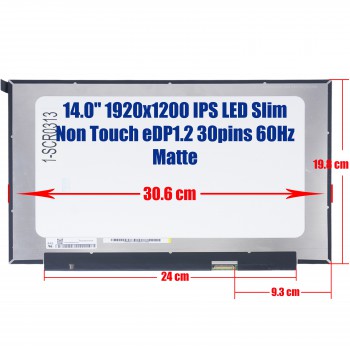 Laptop Monitor - Screen monitor for Asus Vivobook 14X M1403QA NV140WUM-N44 V8.1 14.0'' 1920x1200 WUXGA IPS LED Slim Non Touch 45% NTSC eDP1.2 30pins 60Hz Matte ( Ref.1-SCR0313 )