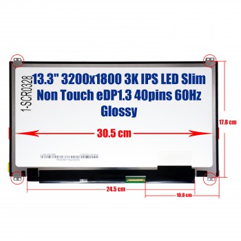 Laptop Monitor - Screen monitor for HP Envy 13-Y013CL 13-Y034CL 13-Y044CL 13-Y044CL LTN133YL06-H01 LTN133YL04-P01 13.3'' 3200x1800 QHD+ 3K IPS LED Slim Non Touch 72% NTSC eDP 40pins 60Hz Glossy ( Ref.1-SCR0328 )
