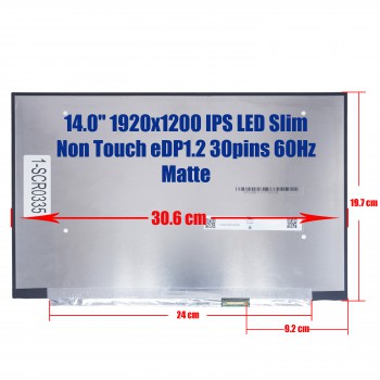 Laptop Monitor - Screen monitor for N140JCA-ELK REV. C2 AA140JCA001 14.0'' 1920x1200 1920x1200 WUXGA IPS LED Slim Non Touch 45% NTSC eDP1.2 30pins 60Hz Matte ( Ref.1-SCR0335 )