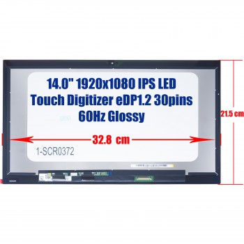 Laptop Monitor - Screen monitor for Acer Spin 3 SP314-52 Series SP314-52-34M3 SP314-52-34M3 SP314-52-59XY 6M.GUWN1.001 Touch Digitizer 14.0'' 1920x1080 1920x1080 FHD IPS LED 45% NTSC eDP1.2 30pins 60Hz Glossy ( Ref.1-SCR0372 )