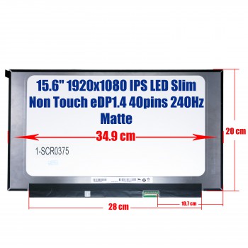 Laptop Monitor - Screen monitor for Lenovo Legion 5-15IMH05H B156HAN10.2 LP156WFG-SPX1 5D10X18113 5D10X18110 15.6'' 1920x1080 FHD IPS LED Slim Non Touch 72% NTSC eDP1.4 40pins 240Hz Matte ( Ref.1-SCR0375 )