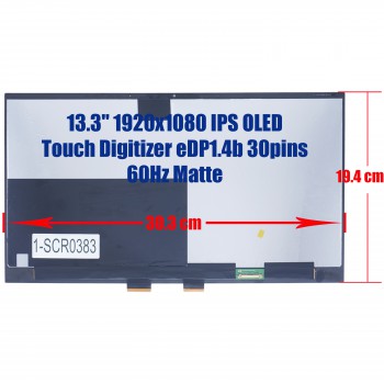 Laptop Monitor - Screen monitor for Asus ZenBook Flip UXF3000E UX363 UX363J UX363JA UX363E ATNA33XC01 Touch Digitizer 13.3'' 1920x1080 FHD IPS OLED 100% DCI-P3 eDP1.4b 30pins 60Hz Glossy ( Ref.1-SCR0383 )