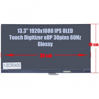 Screen monitor for Samsung Galaxy Book2 360 NP730QED NP730QED-KA1NL NP730QED-KA3UK BA96-08531A BA96-08326D Touch Digitizer 13.3'' 1920x1080 FHD IPS OLED eDP 30pins 60Hz Glossy ( Ref.1-SCR0400 )