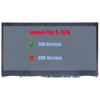 Laptop Monitor - Screen monitor for Lenovo Flex 5-1570 (Type 81CA) 81CA000FUS 81CA000RUS NV156FHM-N3D 5D10N46974 5D10M42867 Assembly Touch Digitizer 15.6'' 1920x1080 FHD IPS LED eDP1.2 30pins 60Hz Glossy ( Ref.1-SCR0404 )