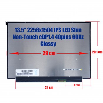 Screen monitor for Acer Swift 3 SF313-52 SF313-53 SF313-53 SF313-53G NE135FBM-N41 KL.1350E.002 13.5'' 2256x1504 QHD IPS LED Slim Non Touch 72% NTSC eDP1.4 40pins 60Hz Glossy ( Ref.1-SCR0440 )