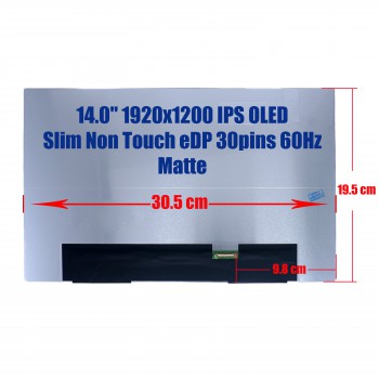 Laptop Monitor - Screen monitor for Lenovo IdeaPad Slim 5 14IRL8 6 14IRH8 ATNA40CT01-0 5D11K06153 14.0'' 1920x1200 WUXGA IPS OLED Slim Non Touch 100% DCI-P3 eDP 30pins 60Hz Matte ( Ref.1-SCR0444 )