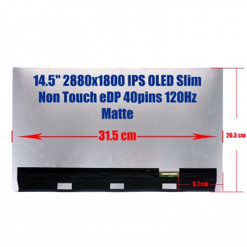 Laptop Monitor - Screen monitor for Asus K5404VA M5402RA Vivobook Pro 14X N7401Z ATNA45AF01-0 14.5'' 2880x1800 2.8K IPS OLED Slim Non Touch 100% DCI-P3 eDP 40pins 120Hz Matte ( Ref.1-SCR0447 )