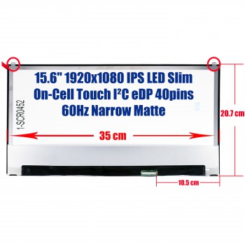 Laptop Monitor - Screen monitor for LG Gram 15Z980 15Z980-A.AAS8U 15Z980-A.AAS8U1 15z980-a.aas LP156WFD-SPZ1 LP156WFD(SP)(Z1) 15.6'' 1920x1080 FHD IPS LED Slim On-Cell Touch I²C 72% NTSC eDP 40pins 60Hz Matte ( Ref.1-SCR0452 )