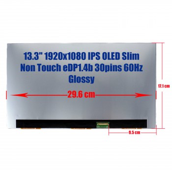 Laptop Monitor - Screen monitor for Asus T3300K T3300 ATNA33XC21-0 ATNA33XC21 SDC4169 13.3'' 1920x1080 FHD IPS OLED Slim Non Touch 100% DCI-P3 eDP1.4b 30pins 60Hz Glossy ( Ref.1-SCR0453 )