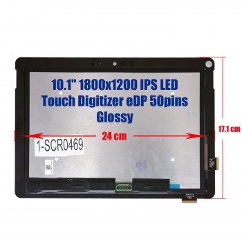 Laptop Screen - Screen monitor for Microsoft Surface Go 1 1824 1825 MCZ-00002 MHN-00001 LQ100P1JX51 Touch Digitizer 10.1'' 1800x1200 IPS LED eDP 50pins Glossy ( Ref.1-SCR0469 )