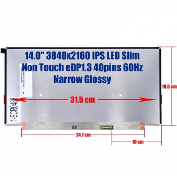 Laptop Screen monitor for Lenovo ThinkPad P14s Gen 1 20S4 20S5 20S4000DAD NE140QUM-N61 V5.0 14.0'' 3840x2160 UHD 4K IPS 100% DCI-P3 LED Slim Non Touch eDP1.3 40pins 60Hz Narrow Glossy ( SKU.1-SCR0483 )