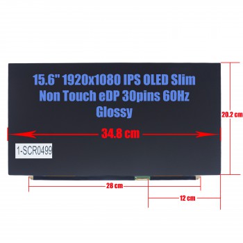 Laptop Screen monitor for Samsung Galaxy Book Pro NP950XDB NP950XED Series 15.6" 1920x1080 FHD OLED IPS 100% DCI-P3 Slim Non Touch eDP 30pins 60Hz Glossy ( SKU.1-SCR0499 )