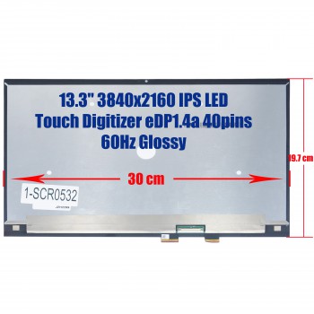 Laptop Screen monitor for HP ENVY 13-AQ 13T-AQ B133ZAN02.0 L53382-001 L53383-001 L53384-001 Touch Digitizer 13.3'' 3840x2160 UHD 4K IPS LED 72% NTSC eDP1.4a 40pins 60Hz Glossy ( SKU.1-SCR0532 )