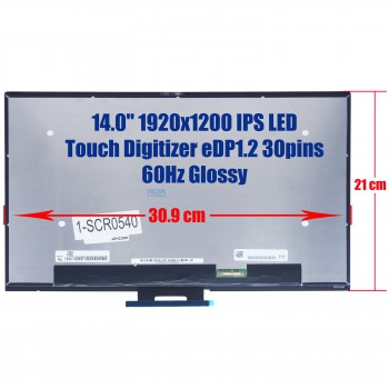 Laptop Screen monitor for Dell Inspiron 14 7430 7435 2-in-1 P172G P172G001 NV140WUM-N42 HWY0J 0HWY0J 50G18 050G18 Touch Digitizer 14.0'' 1920x1200 WUXGA IPS LED 45% NTSC eDP1.2 30pins 60Hz Glossy ( SKU.1-SCR0540 )