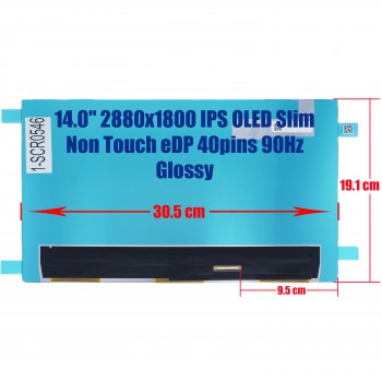 Laptop Screen monitor for HP Pavilion 14-EH00 14T-EH000 Pavilion Plus 14-EH ATNA40YK06 ATNA40YK06-0 M86372-191 N10392-001 14.0'' 2880x1800 2.8K IPS OLED Slim Non Touch eDP 40pins 90Hz Glossy ( SKU.1-SCR0546 )