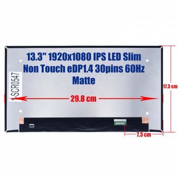 Laptop Screen monitor for Dell Inspiron 7306 NE133FHM-N66 NE133FHM-N56 0VM8JR RDVF3 DV56T 0DV56T 13.3'' 1920x1080 FHD IPS LED Slim Non Touch eDP1.4 30pins 60Hz Matte ( SKU.1-SCR0547 )