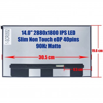 Laptop Screen monitor for Lenovo ThinkPad X1 Carbon 9th Gen 20XW 20XX MNE007ZA1-2 14.0'' 2880x1800 2.8K IPS LED Slim Non Touch 72% NTSC eDP 40pins 90Hz Matte ( SKU.1-SCR0552 )
