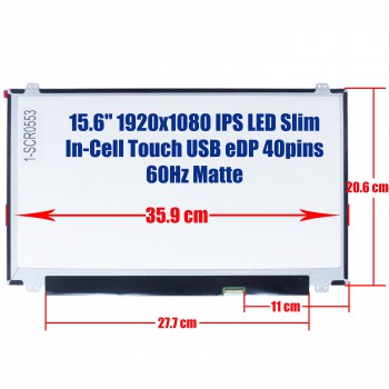 Laptop Screen monitor for Lenovo ThinkPad P50s 20FK 20FL LP156WF7-SPP2 00UR897 15.6'' 1920x1080 FHD IPS LED Slim In-Cell Touch USB 48%% NTSC eDP 40pins 60Hz Matte ( SKU.1-SCR0553 )