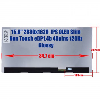 Laptop Screen monitor for Asus Vivobook Pro 15X X1503ZA K6501ZM M6501RR ATNA56AC02 ATNA56AC02-1 15.6'' 2880x1620 WQXGA+ IPS OLED Slim Non Touch 72% NTSC eDP1.4b 40pins 120Hz Glossy ( SKU.1-SCR0571 )