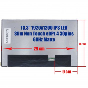 Laptop Screen monitor for Lenovo ThinkPad X13 Gen 4 21EX 21EY 5D10V82414 5D10V82415 5D10V82416 B133UAN02.1 13.3'' 1920x1200 WUXGA IPS LED Slim Non Touch 72% NTSC eDP1.4 30pins 60Hz Matte ( SKU.1-SCR0572 )