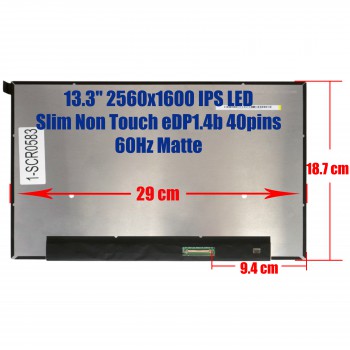 Laptop Screen monitor for Lenovo Yoga Slim 7 Carbon 13IAP7 13IRP8 5D11G76214 5D11G76218 NE133QDM-N62 13.3'' 2560x1600 WQXGA IPS LED Slim Non Touch 72% NTSC eDP1.4b 40pins 60Hz Matte ( SKU.1-SCR0583 )