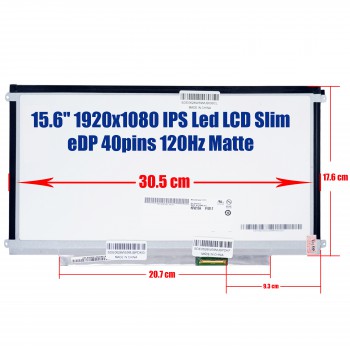 Laptop Monitor 13.3'' 1366x768 WXGA HD LED 40pin Slim (SB) (Ref. 1221)